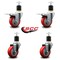Service Caster 3.5'' Red Poly Swivel 1-7/8'' Expanding Stem Caster Set 2 Total Lock Brakes, 4PK SCC-EXTTL20S3514-PPUB-RED-2-S-2-178 - alternate 5